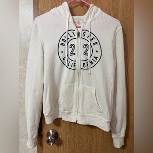 🔆2 for $6 🔆 Hollister white zip up hoodie
